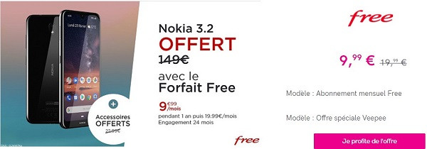 Vente privée Free sur le forfait Free 100 Go