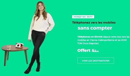 Avec l'offre promotionnelle, les appels illimités vers les mobiles sont inclus avec la RED box