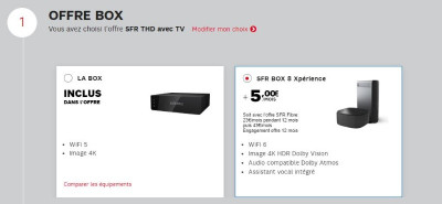 La box SFR disponible sur les offres câble en novembre 2019
