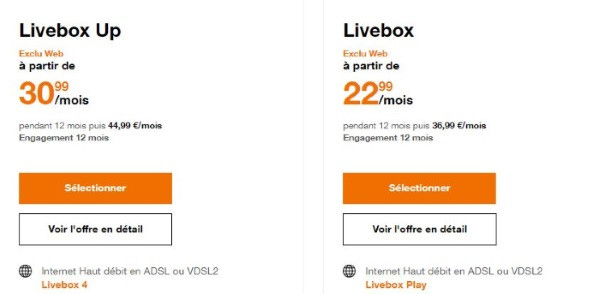 Le prix des offres Internet Orange ADSL augmente en octobre 2019