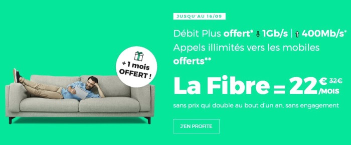 Offre spéciale sur la  box RED fibre jusqu'au 16 septembre 2019