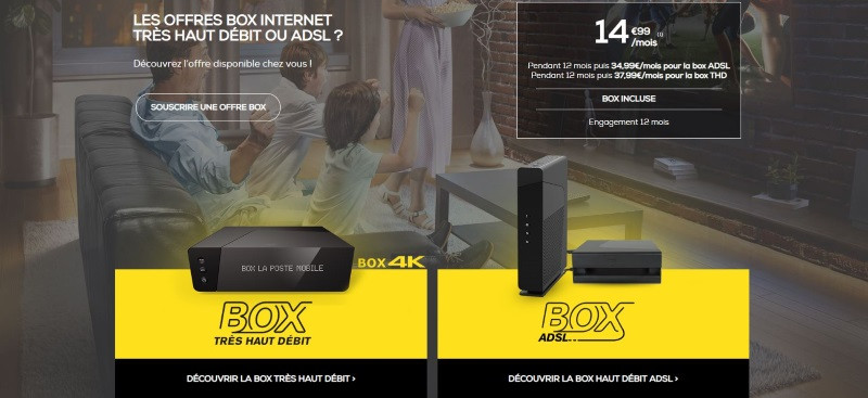 Offre box ADSL ou câble en promotion chez La Poste Mobile