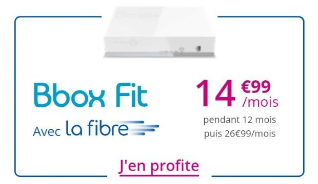 Box fibre Bouygues Telecom en promotion