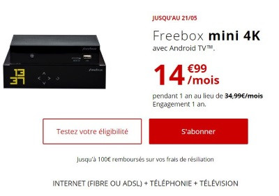 Offre Internet ADSL : Freebox Mini 4K