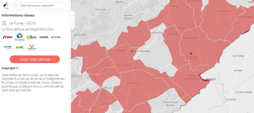 La fibre Free disponible sur les zones rurales du Doubs