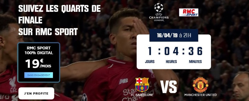 Regarder Barcelone-Manchester : l'abonnement RMC Sport