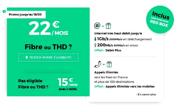Box Internet RED : en promotion jusqu'au 18 mars