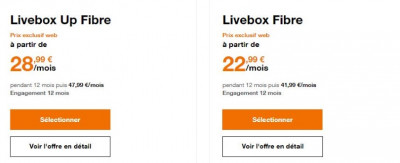 Orange : les abonnements Livebox fibre