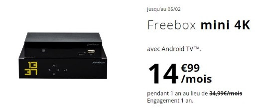 Box Internet fibre pas chère : la Freebox Mini 4K jusqu'à 1 Gb/s