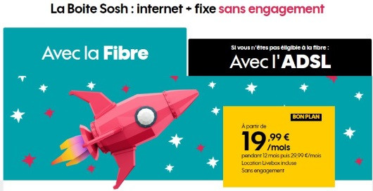 La Boîte Sosh : box Internet fibre sur le réseau Orange
