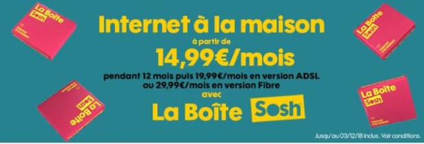 Internet sans engagement : la Boîte Sosh en promotion