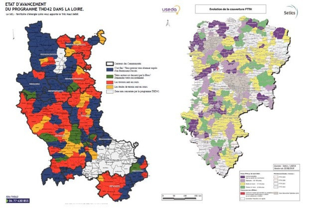 Fibre optique réseaux publics Loire et Aisne