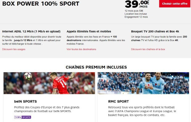 RMC Sport et BeIN pas cher