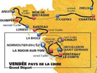 Le parcours du Tour de France dans l'Ouest