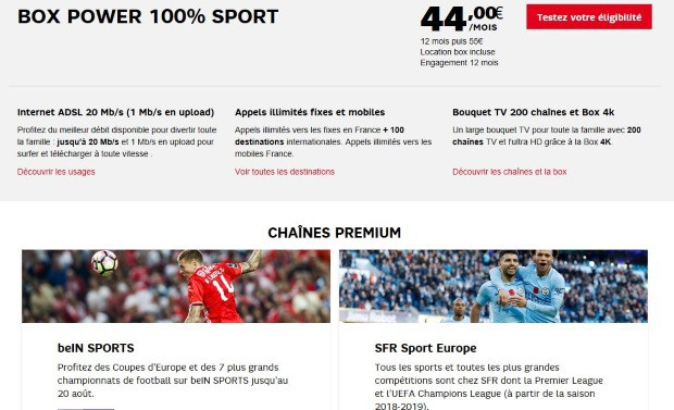 SFR Sport Europe et BeIN en promo pour regarder la Ligue des Champions