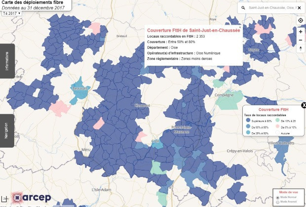 Déploiement fibre dans l'Oise