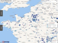 Déploiement fibre à fin 2017 selon l'Arcep