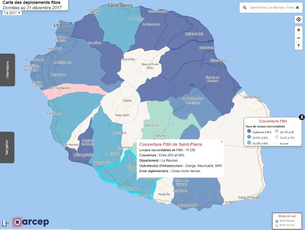 Déploiement fibre à La Réunion