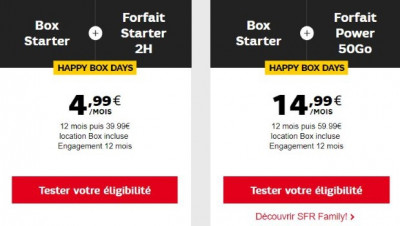 SFR : Internet + mobile à 5€/mois