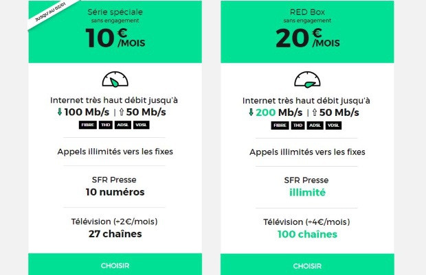 Comparer les abonnements Internet RED