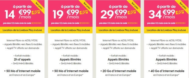 Sosh : offres Box + mobile en promotion