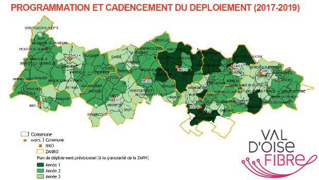 Le déploiement sur Val d'Oise Fibre