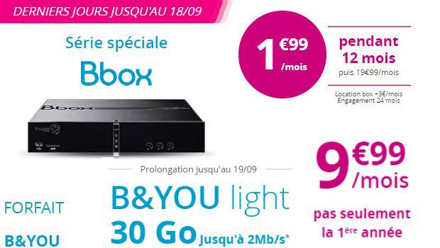 Forfaits B&You en promotion