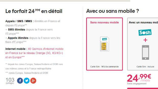 Les offres Sosh mobile