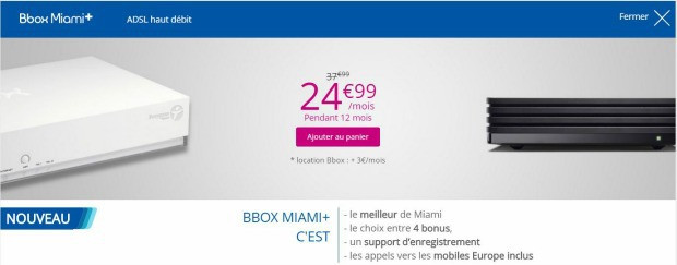 La Bbox Miami+ de Bouygues Telecom en promo