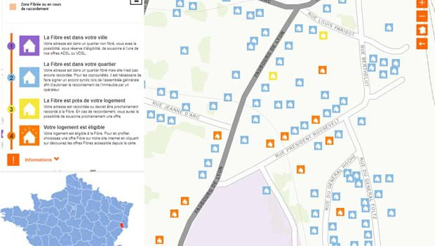 Orange propose du FTTH sur Belfort