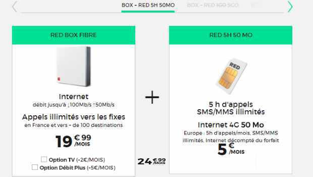Offres 4P chez RED à partir de 24,99€/mois