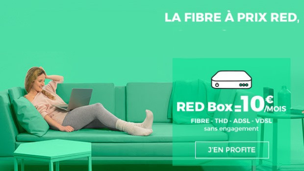 10€/mois pour l’offre RED box, ADSL, VDSL2, fibre et câble