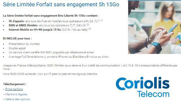 Coriolis en promotion€