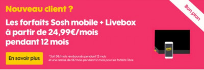 Sosh : promo Livebox + mobile
