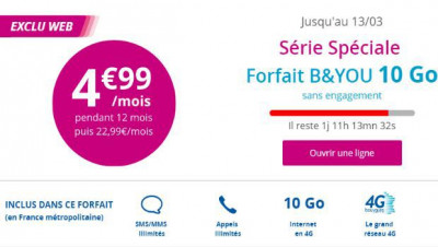 B&You 10Go en promo