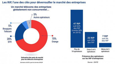 Orange et SFR en monopole sur les offres pros