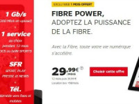 SFR : fibre Power à 29,99€/mois