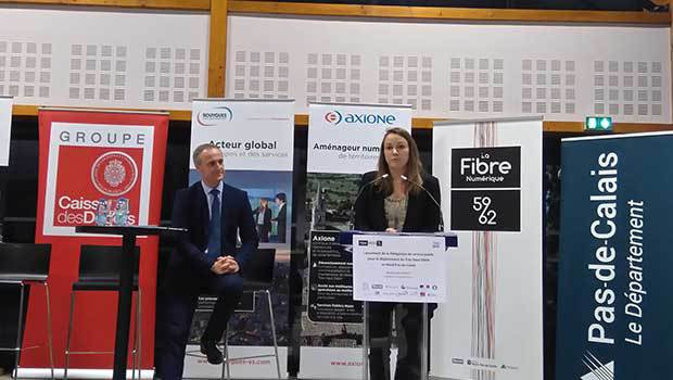 Axelle Lemaire officialise fin novembre 2016 Axione comme délégataire pour la fibre dans le Nord et le Pas-de-Calais