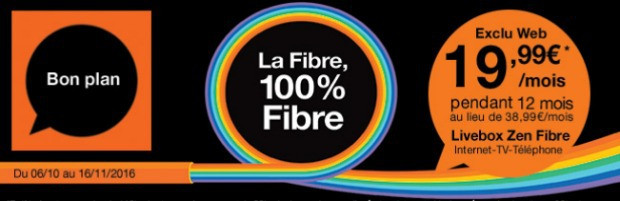 La fibre à moins de 20 euros chez Orange