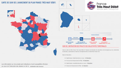 Etat de l'instruction des dossiers du Plan France THD