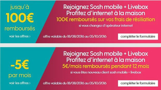 Codes de réduc Sosh