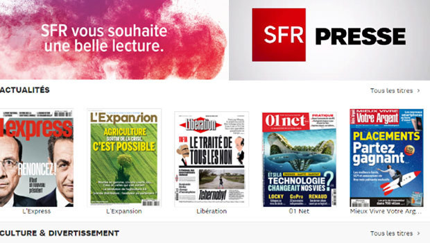 SFR Presse : l'application