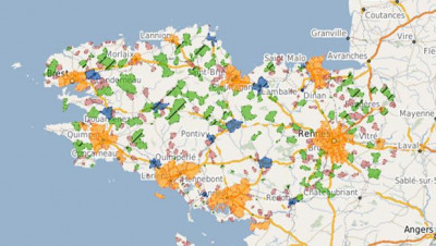Orange est en Bretagne sur les zones d'initiative public et privée
