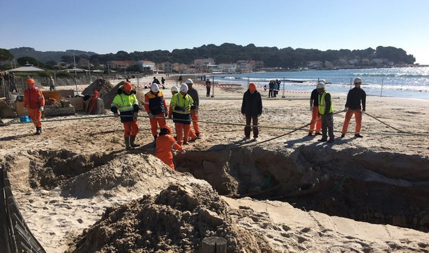 Atterrissage du câble à Toulon