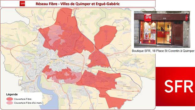 La carte de la fibre sur Qumper par SFR