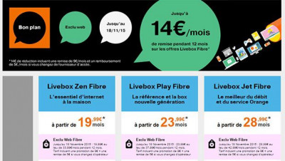 3 gamme d’offres internet fibre optique Orange