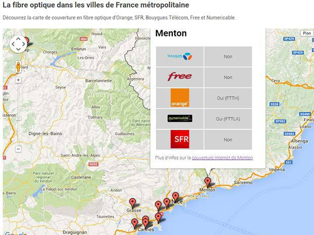 La fibre dans la région de Menton