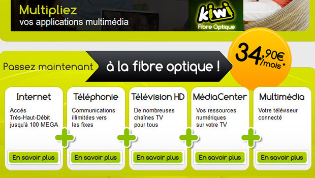 Une offre fibre Kiwi en promotion durant 6 mois…