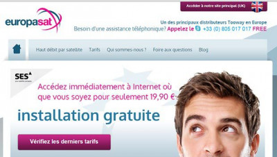 Europasat propose désormais un site français assez complet