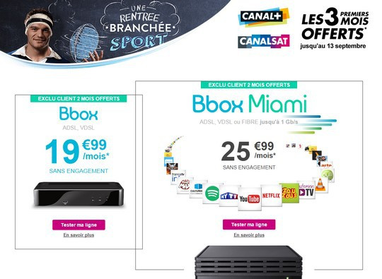 Bon plan bbox avec Canal+